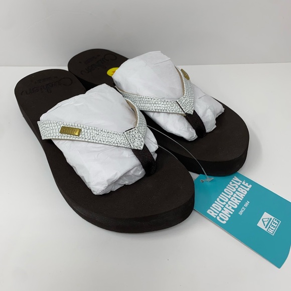 Reef Women’s Star Cushion Sassy White Flip Flop Open Toe Sandals Size 6 New - Picture 1 of 10